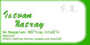 istvan matray business card